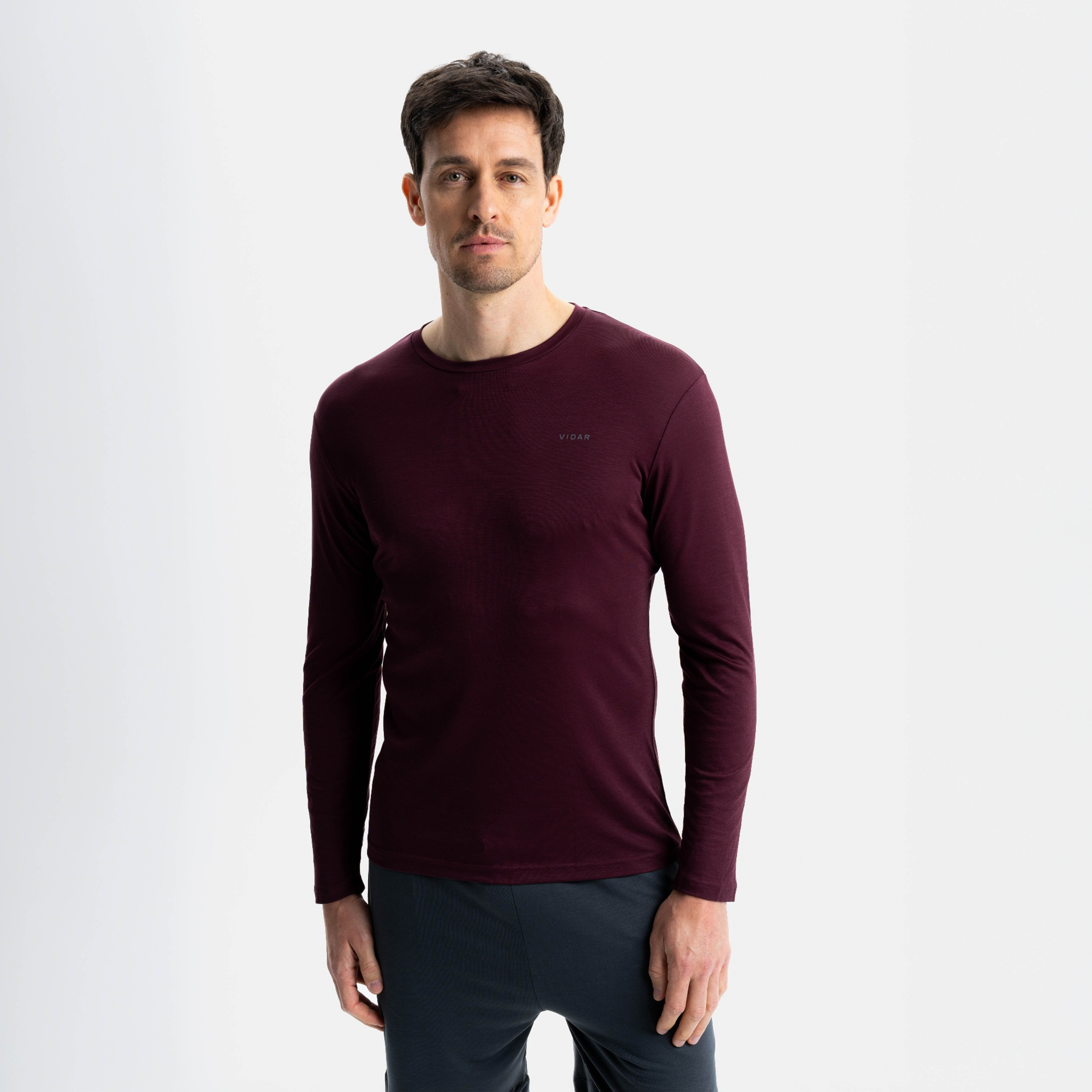 DISTANCE | Performance Longsleeve | Burgundy Red
