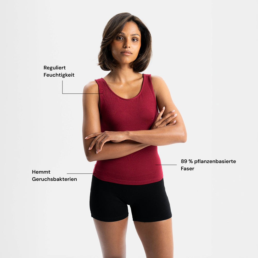 PULSE | Natural Sport Top | Red Berry