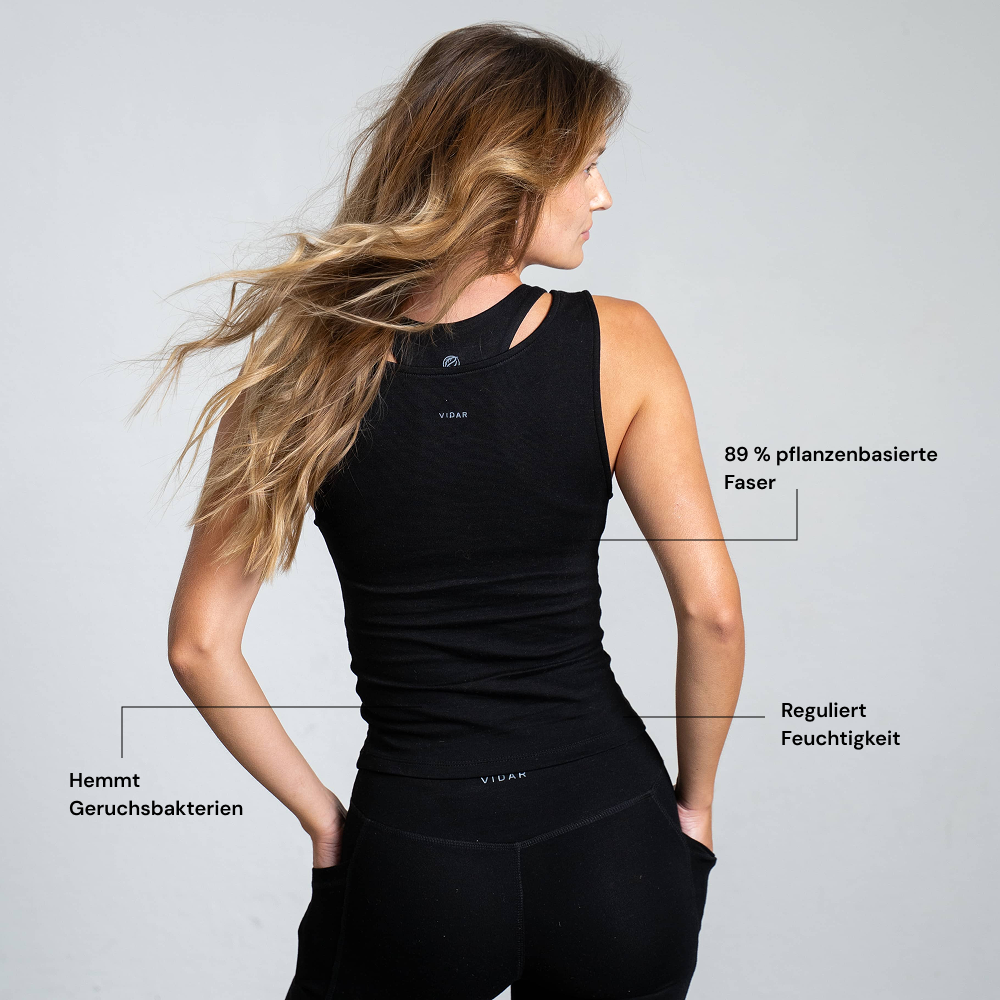 PULSE | Natural Sport Top | Black