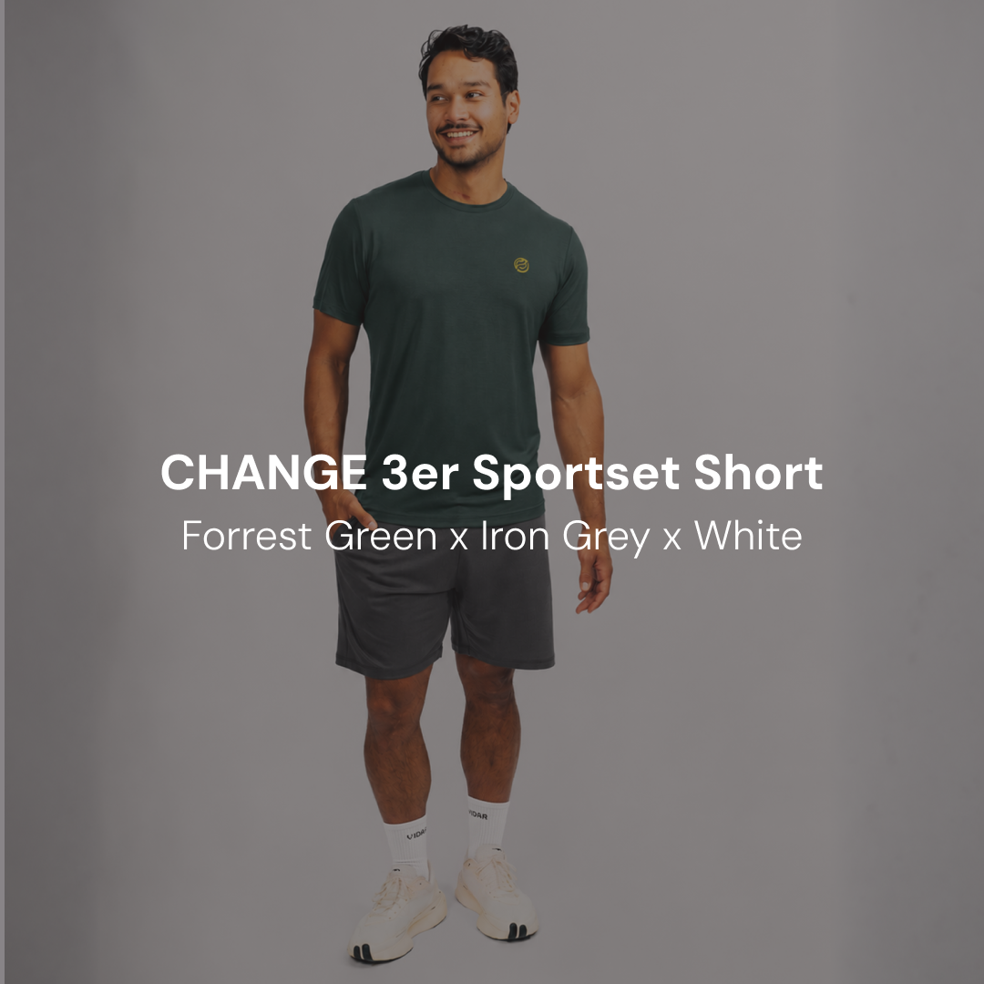 CHANGE 3er Sportset | Forrest Green x Iron Grey x White