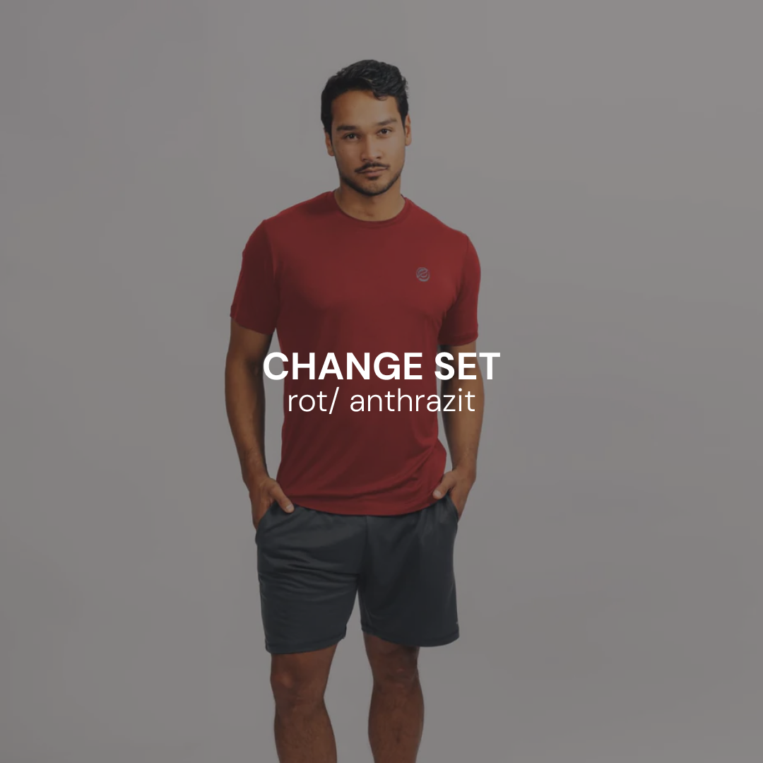 CHANGE Sportset (kurz) - rot / anthrazit