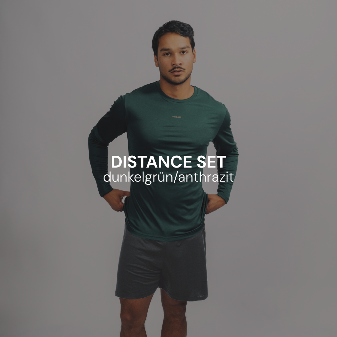 DISTANCE Set dunkelgrün / anthrazit