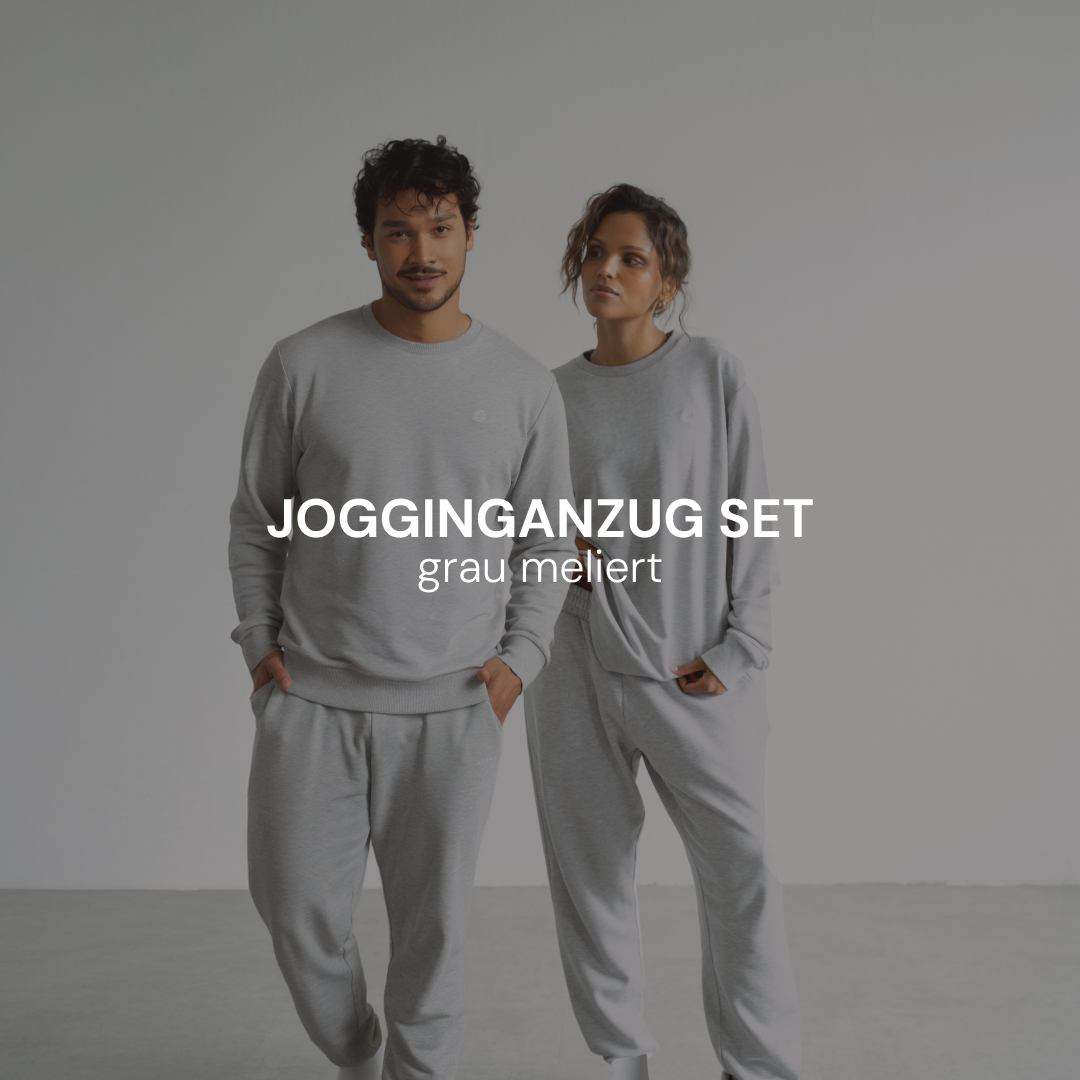 Jogginganzug aus TENCEL™ und Biobaumwolle - grau meliert