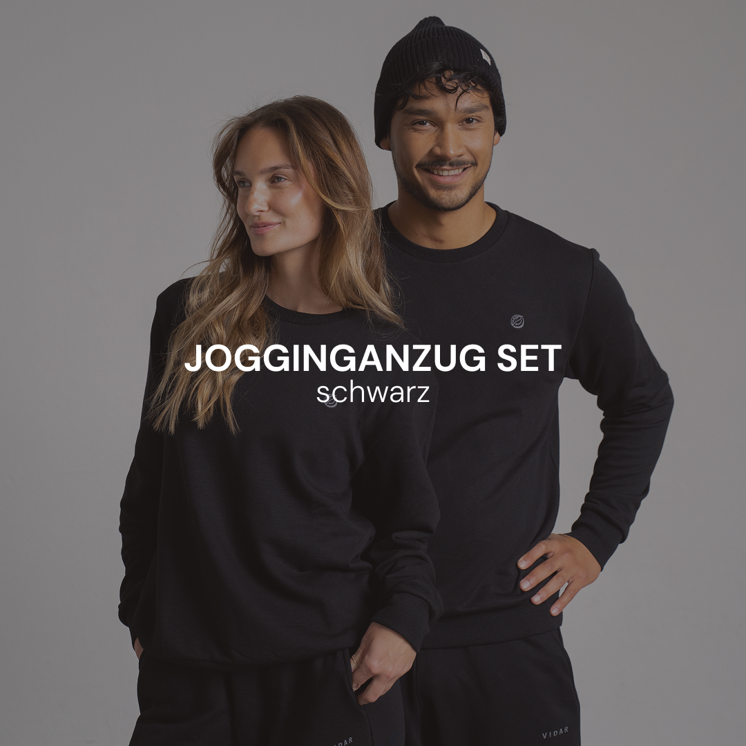 Jogginganzug aus TENCEL™ und Biobaumwolle - schwarz