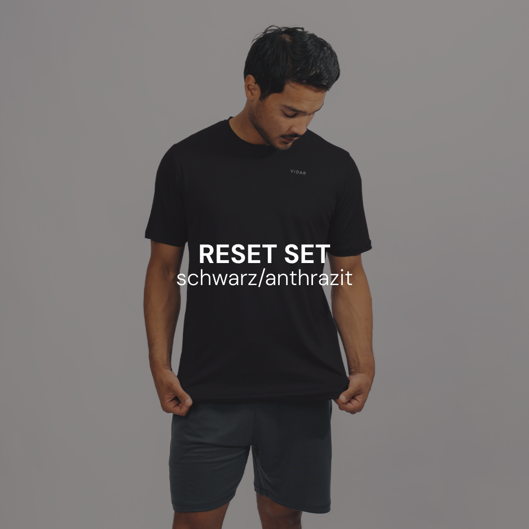 RESET Sportset (kurz) - schwarz / anthrazit