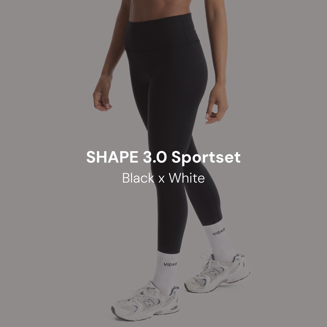SHAPE 3.0 2er Sportset | Black x White
