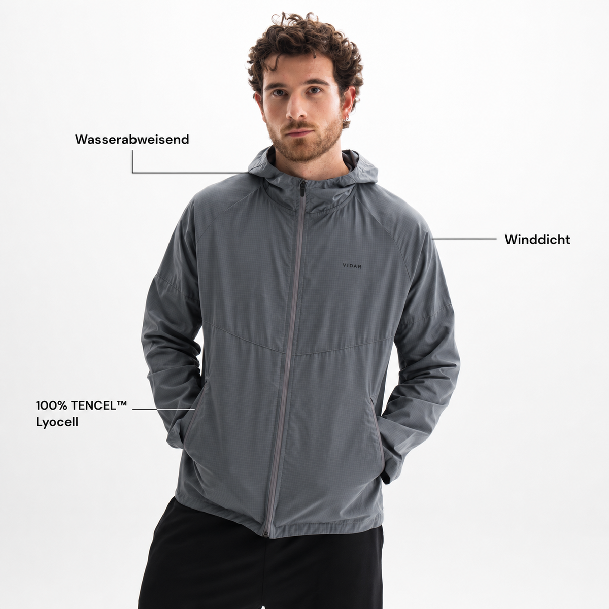EXO | Natural Windbreaker Men | Iron Grey
