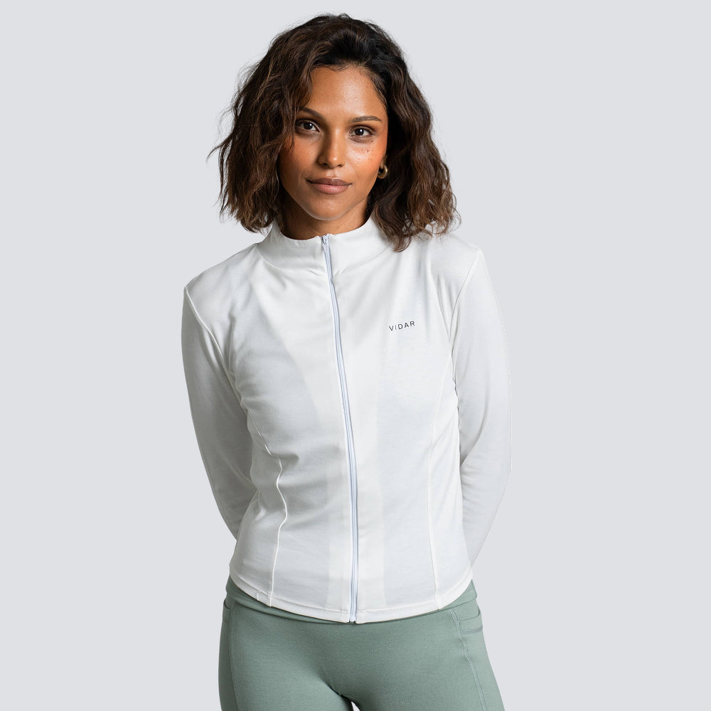 AURA | Natural Full-Zip | White