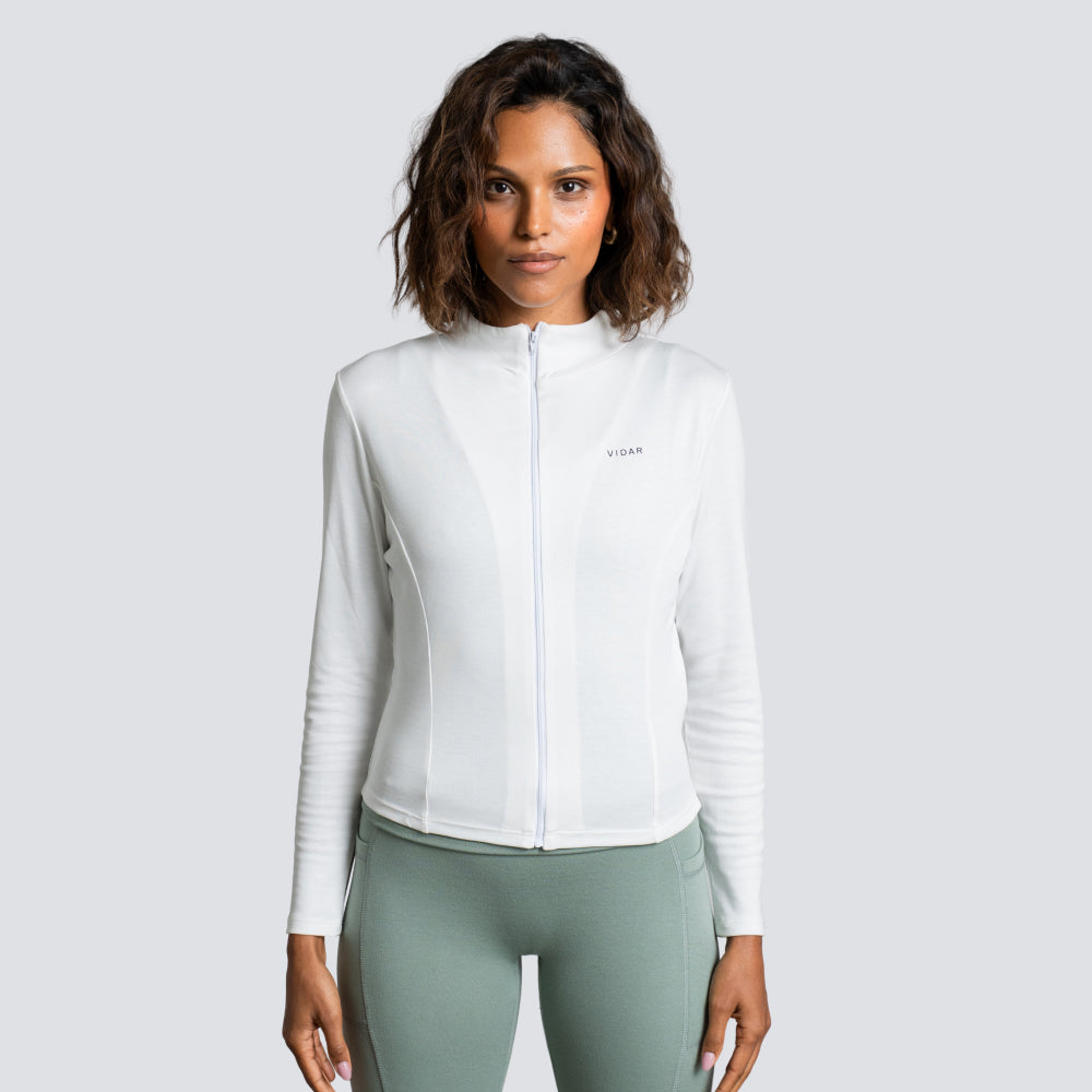 AURA | Natural Full-Zip | White