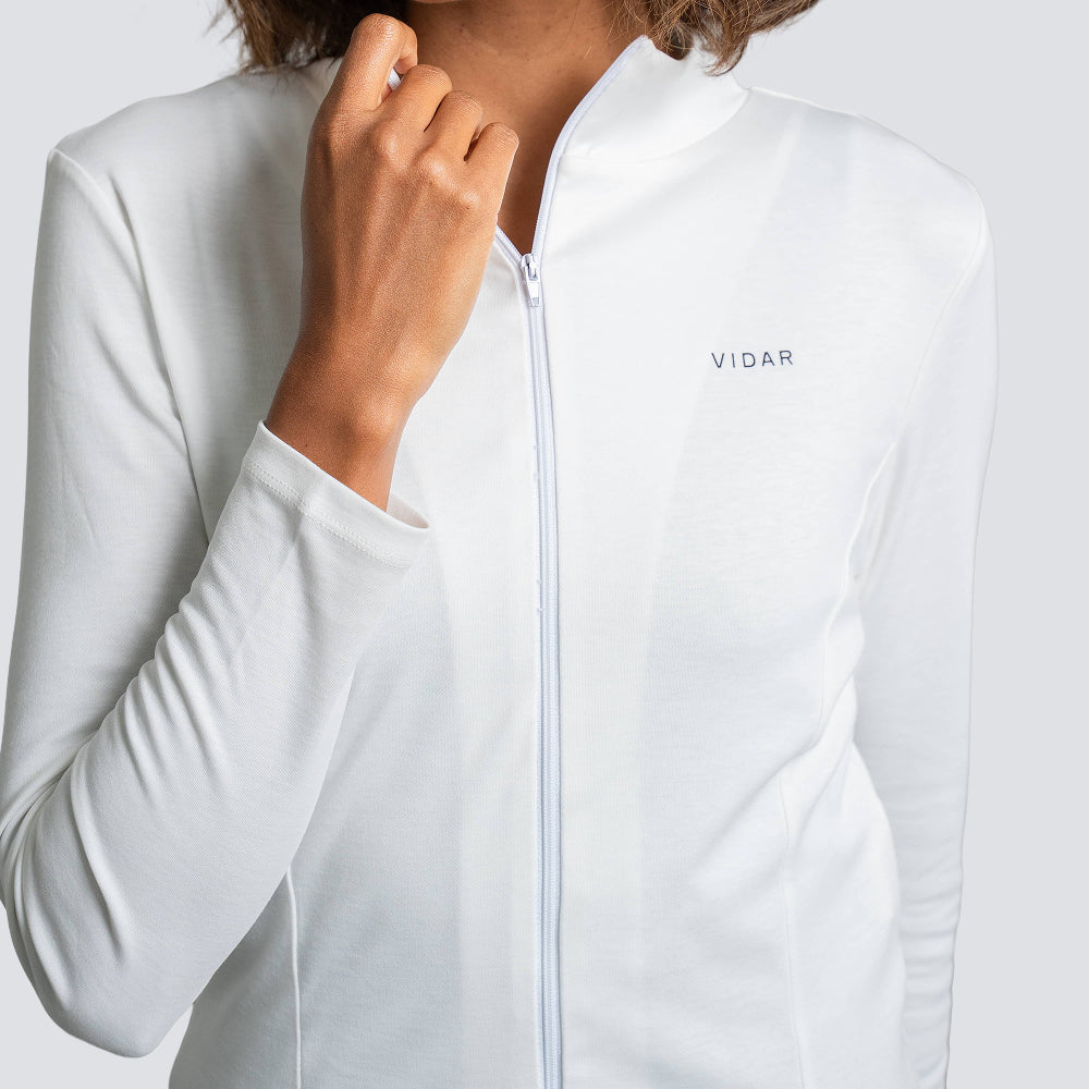 AURA | Natural Full-Zip | White