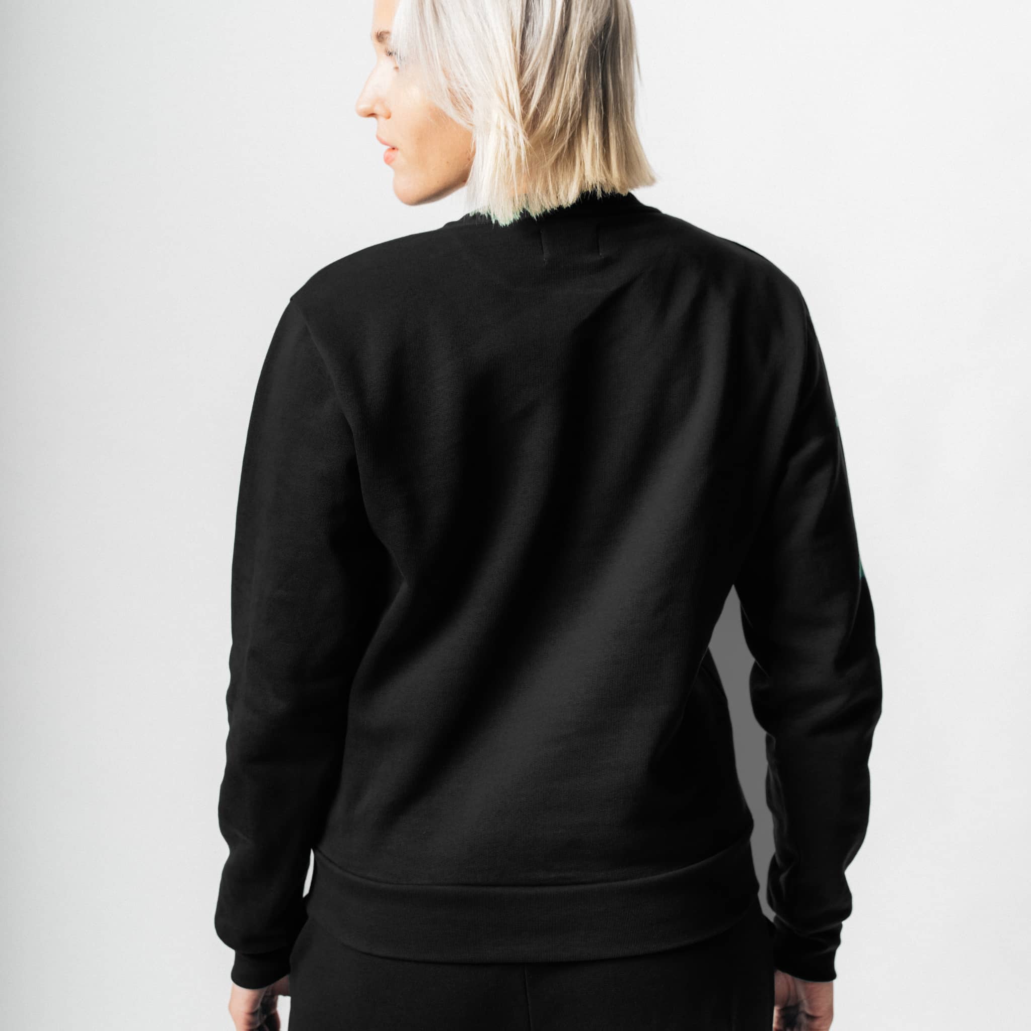 RECORD I Natural Crewneck Sweater aus TENCEL™ - schwarz
