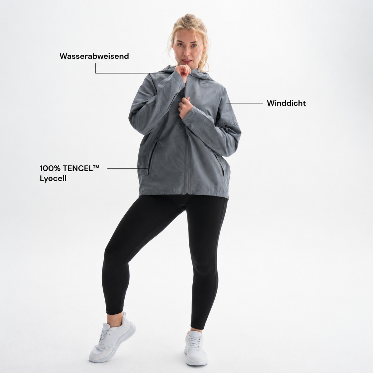EXO | Natural Windbreaker Women | Iron Grey