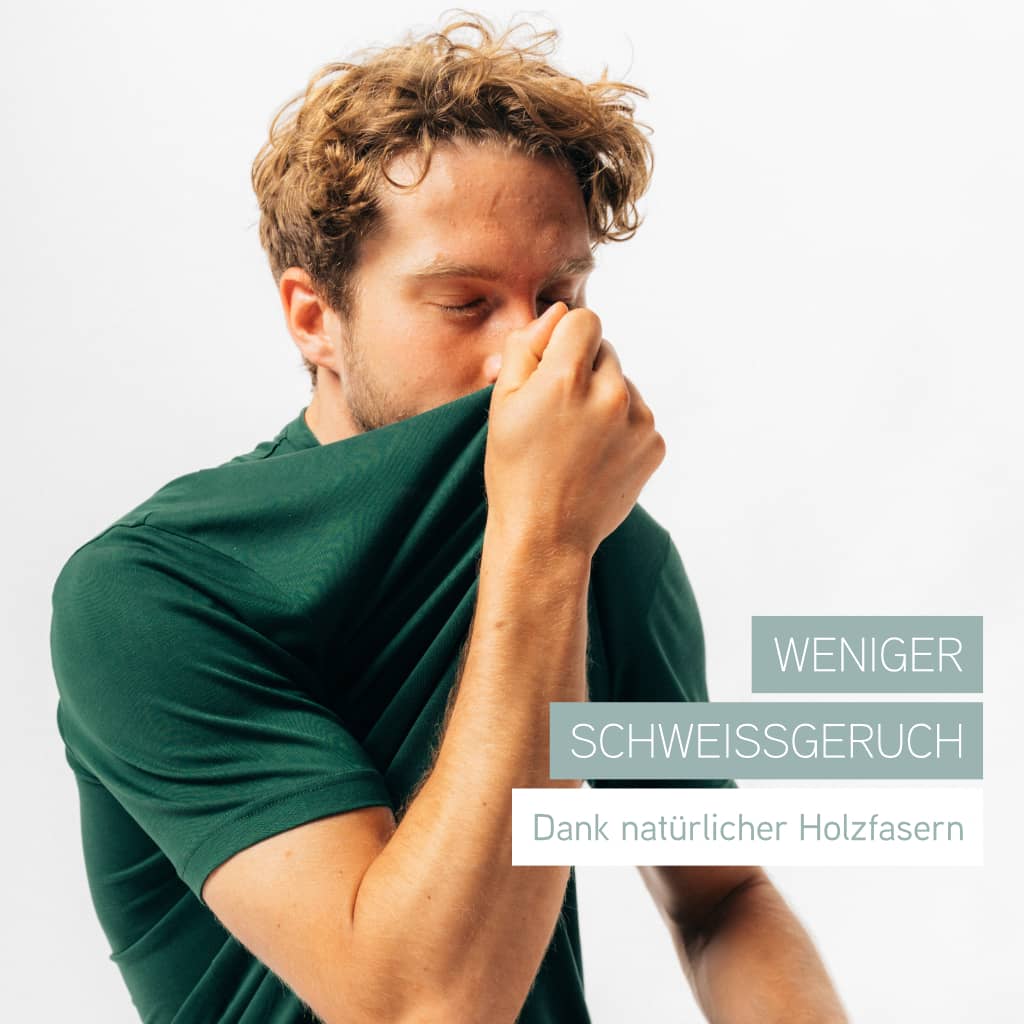 CHANGE I Natural Sport Tee - dunkelgrün