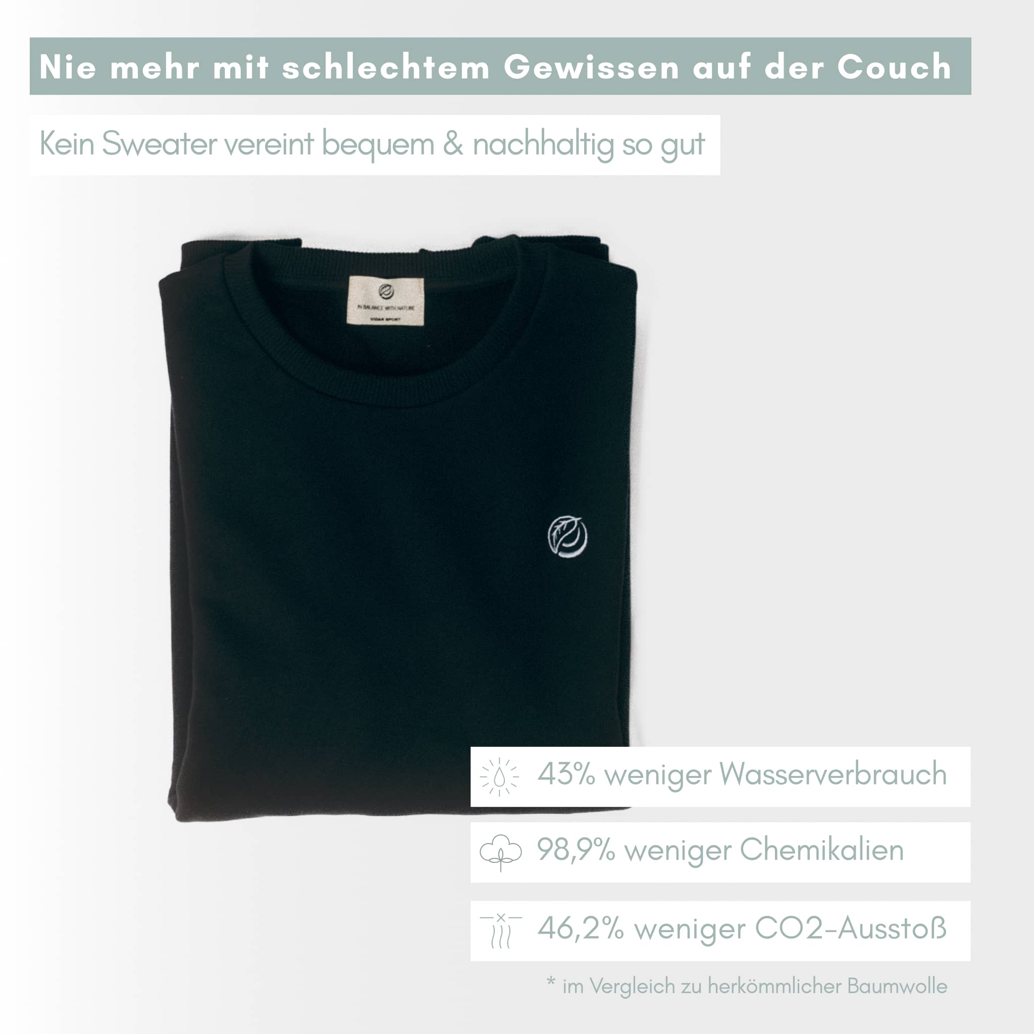RECORD I Natural Crewneck Sweater aus recycelter Baumwolle