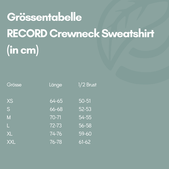 RECORD I Natural Crewneck Sweater aus recycelter Baumwolle