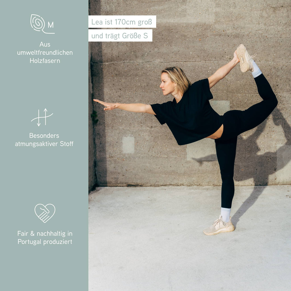 BALANCE I Natural Box Tee black
