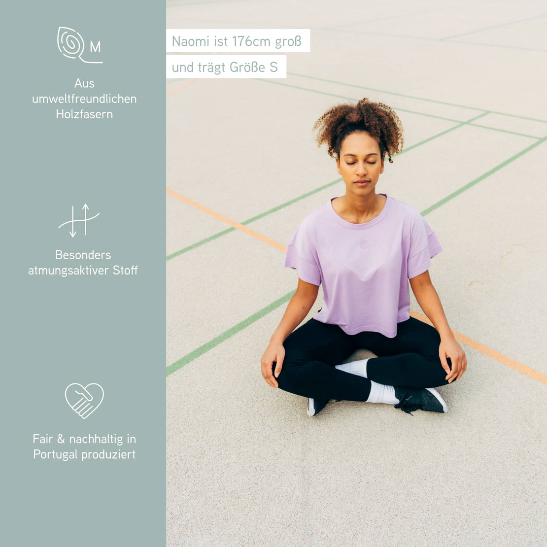 BALANCE I Natural Box Tee purple