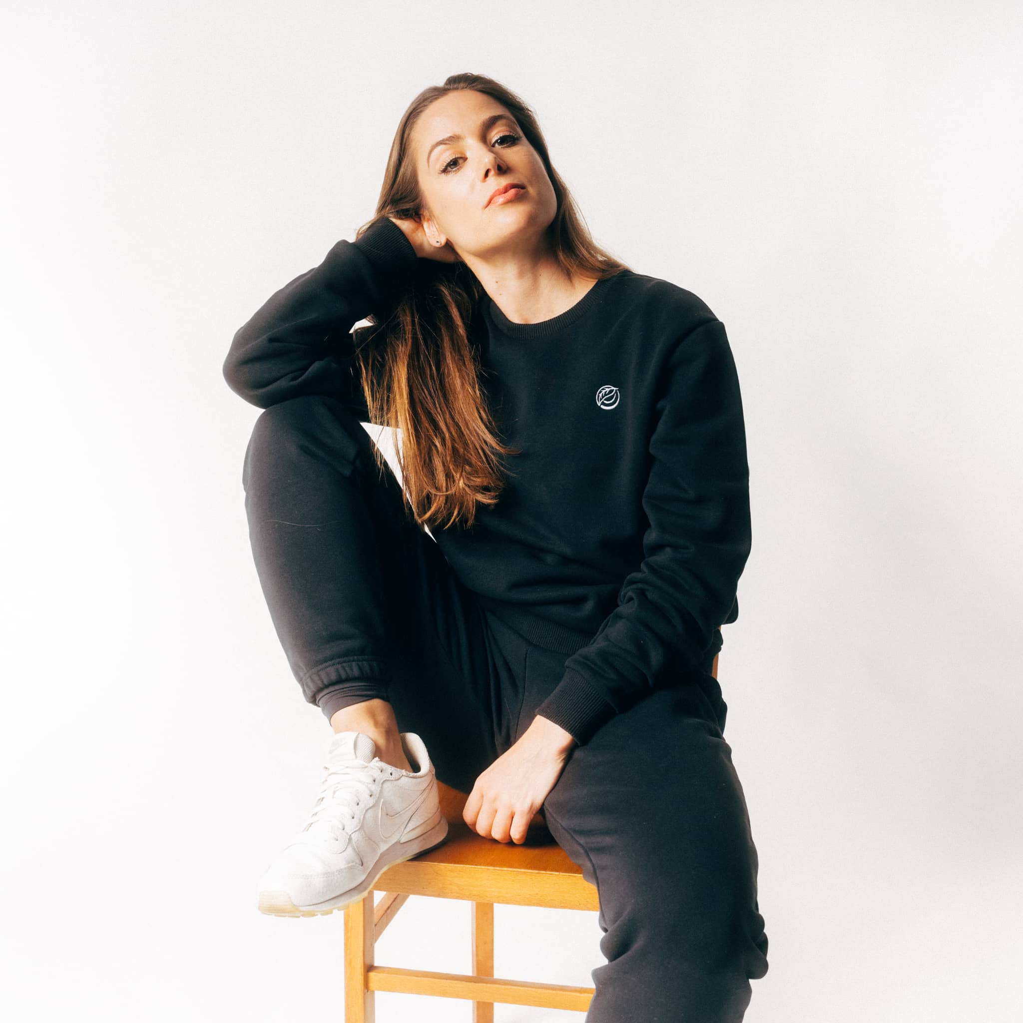 RECORD I Natural Crewneck Sweater aus recycelter Baumwolle